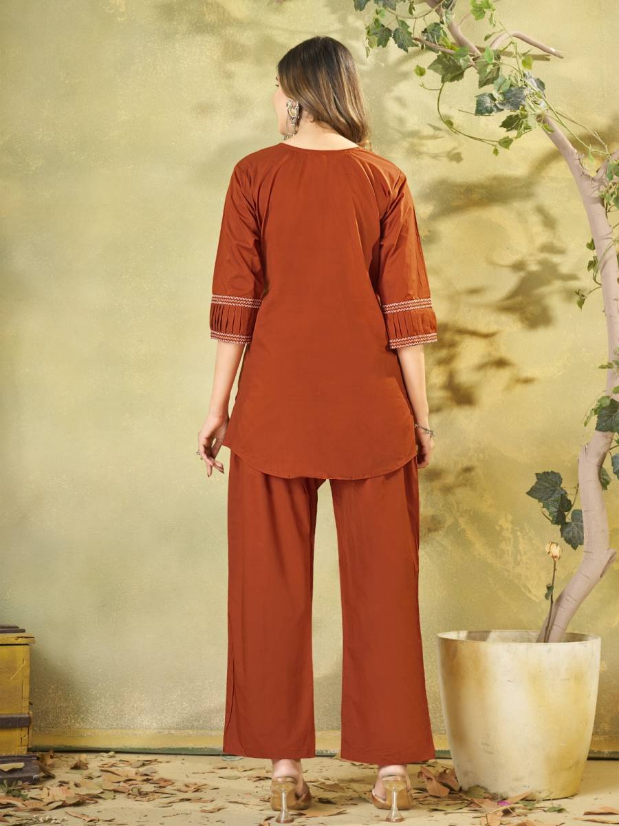 RICH LOOK COTTON MULTI EMBROIDERY THREAD WORK CO-ORD SET CASUAL WEAR WHOLESALE PRICE ETHNIC GARMENT (14)