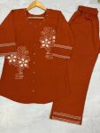 RICH LOOK COTTON MULTI EMBROIDERY THREAD WORK CO-ORD SET CASUAL WEAR WHOLESALE PRICE ETHNIC GARMENT (8)