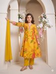 RICH LOOK COTTON PRINTED WORK KID’S TOP BOTTOM WITH DUPATTA FESTIVE WEAR WHOLESALE PRICE ETHNIC GARMENT (3)