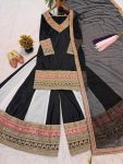 RICH LOOK CREPE SILK MULTI EMBROIDERY AND THREAD WORK TOP PALAZZO WITH DUPATTA FESTIVE WEAR WHOLESALE PRICE ETHNIC GARMENT (2)