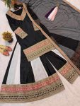 RICH LOOK CREPE SILK MULTI EMBROIDERY AND THREAD WORK TOP PALAZZO WITH DUPATTA FESTIVE WEAR WHOLESALE PRICE ETHNIC GARMENT (2)