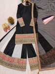 RICH LOOK CREPE SILK MULTI EMBROIDERY AND THREAD WORK TOP PALAZZO WITH DUPATTA FESTIVE WEAR WHOLESALE PRICE ETHNIC GARMENT (2)