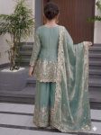 RICH LOOK FENDY SILK EMBROIDERY & SEQUENCE WORK KID’S TOP PALAZZO WITH DUPATTA FESTIVE WEAR WHOLESALE PRICE ETHNIC GARMENT (9)