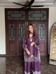 RICH LOOK FRENCH CREPE THREAD EMBROIDERY WORK TOP PALAZZO WITH DUPATTA FESTIVE WEAR WHOLESALE PRICE ETHNIC GARMENT (3)