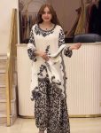 RICH LOOK GEORGETTE EMBROIDERY SEQUENCE AND DIMOND HAND WORK TOP PALAZZO WITH DUPATTA FESTIVE WEAR WHOLESALE PRICE ETHNIC GARMENT (5)
