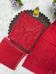 RICH LOOK GEORGETTE EMBROIDERY SEQUENCE WORK TOP PALAZZO WITH DUPATTA FESTIVE WEAR WHOLESALE PRICE ETHNIC GARMENT (3)