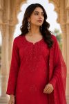 RICH LOOK GEORGETTE EMBROIDERY SEQUENCE WORK TOP PALAZZO WITH DUPATTA FESTIVE WEAR WHOLESALE PRICE ETHNIC GARMENT (3)