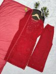 RICH LOOK GEORGETTE EMBROIDERY SEQUENCE WORK TOP PALAZZO WITH DUPATTA FESTIVE WEAR WHOLESALE PRICE ETHNIC GARMENT (3)