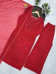 RICH LOOK GEORGETTE EMBROIDERY SEQUENCE WORK TOP PALAZZO WITH DUPATTA FESTIVE WEAR WHOLESALE PRICE ETHNIC GARMENT (3)