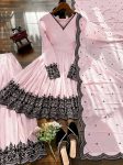 RICH LOOK GEORGETTE EMBROIDERY & THREAD WORK TOP PALAZZO WITH DUPATTA CASUAL WEAR WHOLESALE PRICE ETHNIC GARMENT (4)