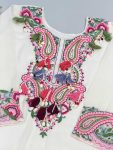 RICH LOOK GEORGETTE EMBROIDERY THREAD WORK TOP PATIYALA WITH DUPATTA FESTIVE WEAR WHOLESALE PRICE ETHNIC GARMENT (2)