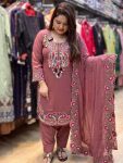 RICH LOOK GEORGETTE EMBROIDERY THREAD WORK TOP PATIYALA WITH DUPATTA FESTIVE WEAR WHOLESALE PRICE ETHNIC GARMENT (4)