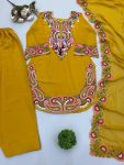 RICH LOOK GEORGETTE EMBROIDERY THREAD WORK TOP PATIYALA WITH DUPATTA WEDDING WEAR WHOLESALE PRICE ETHNIC GARMENT (2)