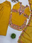 RICH LOOK GEORGETTE EMBROIDERY THREAD WORK TOP PATIYALA WITH DUPATTA WEDDING WEAR WHOLESALE PRICE ETHNIC GARMENT (2)