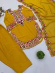 RICH LOOK GEORGETTE EMBROIDERY THREAD WORK TOP PATIYALA WITH DUPATTA WEDDING WEAR WHOLESALE PRICE ETHNIC GARMENT (2)
