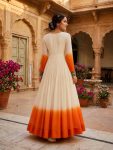 RICH LOOK GEORGETTE EMBROIDERY WOOLEN THREAD WORK GOWN FESTIVE WEAR WHOLESALE PRICE ETHNIC GARMENT (13)
