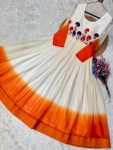RICH LOOK GEORGETTE EMBROIDERY WOOLEN THREAD WORK GOWN FESTIVE WEAR WHOLESALE PRICE ETHNIC GARMENT (13)