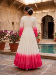 RICH LOOK GEORGETTE EMBROIDERY WOOLEN THREAD WORK GOWN FESTIVE WEAR WHOLESALE PRICE ETHNIC GARMENT (7)