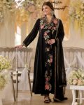 RICH LOOK GEORGETTE EMBROIDERY WORK TOP BOTTOM WITH DUPATTA BLACK