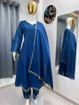 RICH LOOK GEORGETTE FANCY LACE WORK GOWN BOTTOM WITH DUPATTA FESTIVE WEAR WHOLESALE PRICE ETHNIC GARMENT (2)