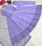 RICH LOOK GEORGETTE & ORGANZA EMBROIDERY WORK GOWN BOTTOM WITH DUPATTA RECEPTION WEAR WHOLESALE PRICE ETHNIC GARMENT (2)