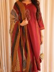 RICH LOOK JAIPURI COTTON BAGRU PRINT AND MIRROR WORK TOP BOTTOM WITH DUPATTA FESTIVE WEAR WHOLESALE PRICE ETHNIC GARMENT (6)