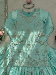 RICH LOOK JAPAN SATIN THRED WITH 5 MM SEQUNCE WORK TOP LEHENGA WITH DUPATTA WEDDING WEAR WHOLESALE PRICE ETHNIC GARMENT (12)