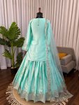 RICH LOOK JAPAN SATIN THRED WITH 5 MM SEQUNCE WORK TOP LEHENGA WITH DUPATTA WEDDING WEAR WHOLESALE PRICE ETHNIC GARMENT (12)