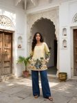 RICH LOOK KALAMKARI PRINT WORK TUNIC TOP DAILY WEAR WHOLESALE PRICE ETHNIC GARMENT (7)