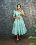 RICH LOOK MUL COTTON EMBROIDERY WORK ONE PIECE MAXI DRESS PARTY WEAR WHOLESALE PRICE ETHNIC GARMENT (11)