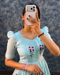 RICH LOOK MUL COTTON EMBROIDERY WORK ONE PIECE MAXI DRESS PARTY WEAR WHOLESALE PRICE ETHNIC GARMENT (11)