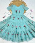 RICH LOOK MUL COTTON EMBROIDERY WORK ONE PIECE MAXI DRESS PARTY WEAR WHOLESALE PRICE ETHNIC GARMENT (11)