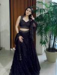 RICH LOOK NET SEQUENCE & ZARI WORK LEHENGA CHOLI WITH DUPATTA PARTY WEAR WHOLESALE PRICE ETHNIC GARMENT (2)