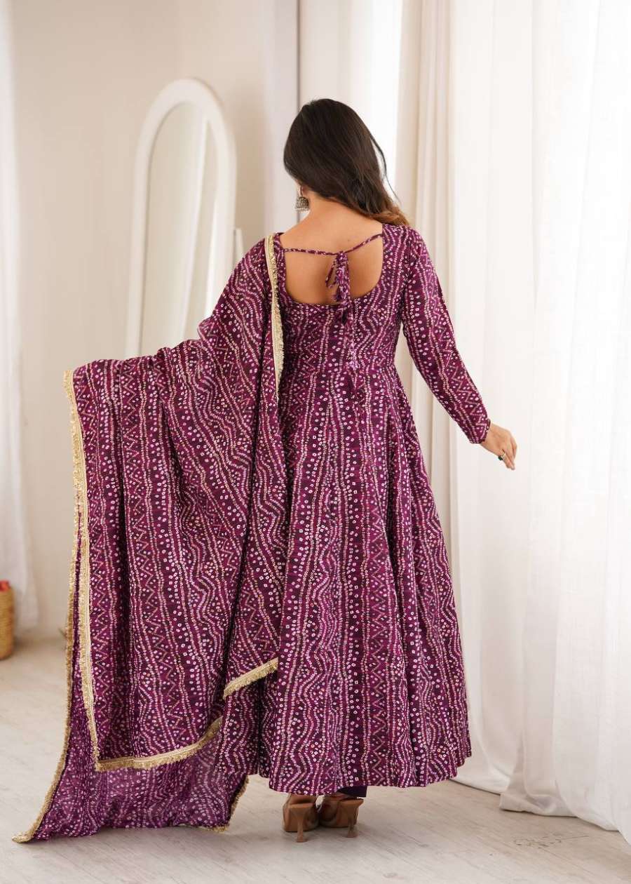 RICH LOOK RAYON MIRROR EMBROIDERY WORK GOWN BOTTOM WITH DUPATTA FESTIVE WEAR WHOLESALE PRICE ETHNIC GARMENT (10)