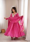 RICH LOOK RAYON MIRROR EMBROIDERY WORK GOWN BOTTOM WITH DUPATTA FESTIVE WEAR WHOLESALE PRICE ETHNIC GARMENT (3)