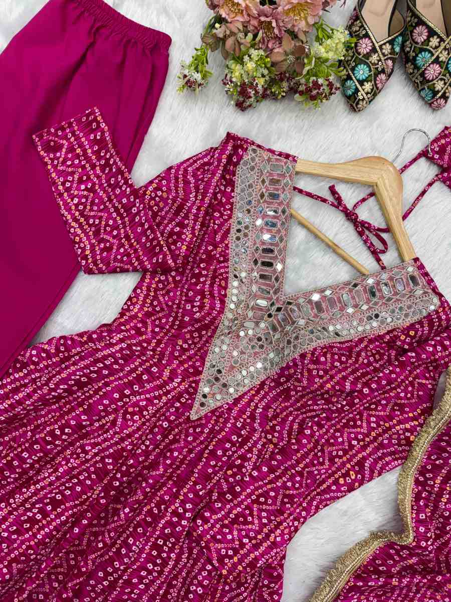 RICH LOOK RAYON MIRROR EMBROIDERY WORK GOWN BOTTOM WITH DUPATTA FESTIVE WEAR WHOLESALE PRICE ETHNIC GARMENT (22)