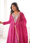 RICH LOOK RAYON MIRROR EMBROIDERY WORK GOWN BOTTOM WITH DUPATTA FESTIVE WEAR WHOLESALE PRICE ETHNIC GARMENT (3)