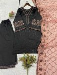 RICH LOOK ROMAN SEQUENCE EMBROIDERY WORK TOP PALAZZO WITH DUPATTA FESTIVE WEAR WHOLESALE PRICE ETHNIC GARMENT (7)