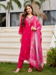 RICH LOOK ROMAN SILK EMBROIDERY  HAND WORK TOP BOTTOM WITH DUPATTA RANI