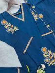 RICH LOOK ROMAN SILK EMBROIDERY SEQUENCE WORK TOP BOTTOM WITH DUPATTA FESTIVE WEAR WHOLESALE PRICE ETHNIC GARMENT (6)