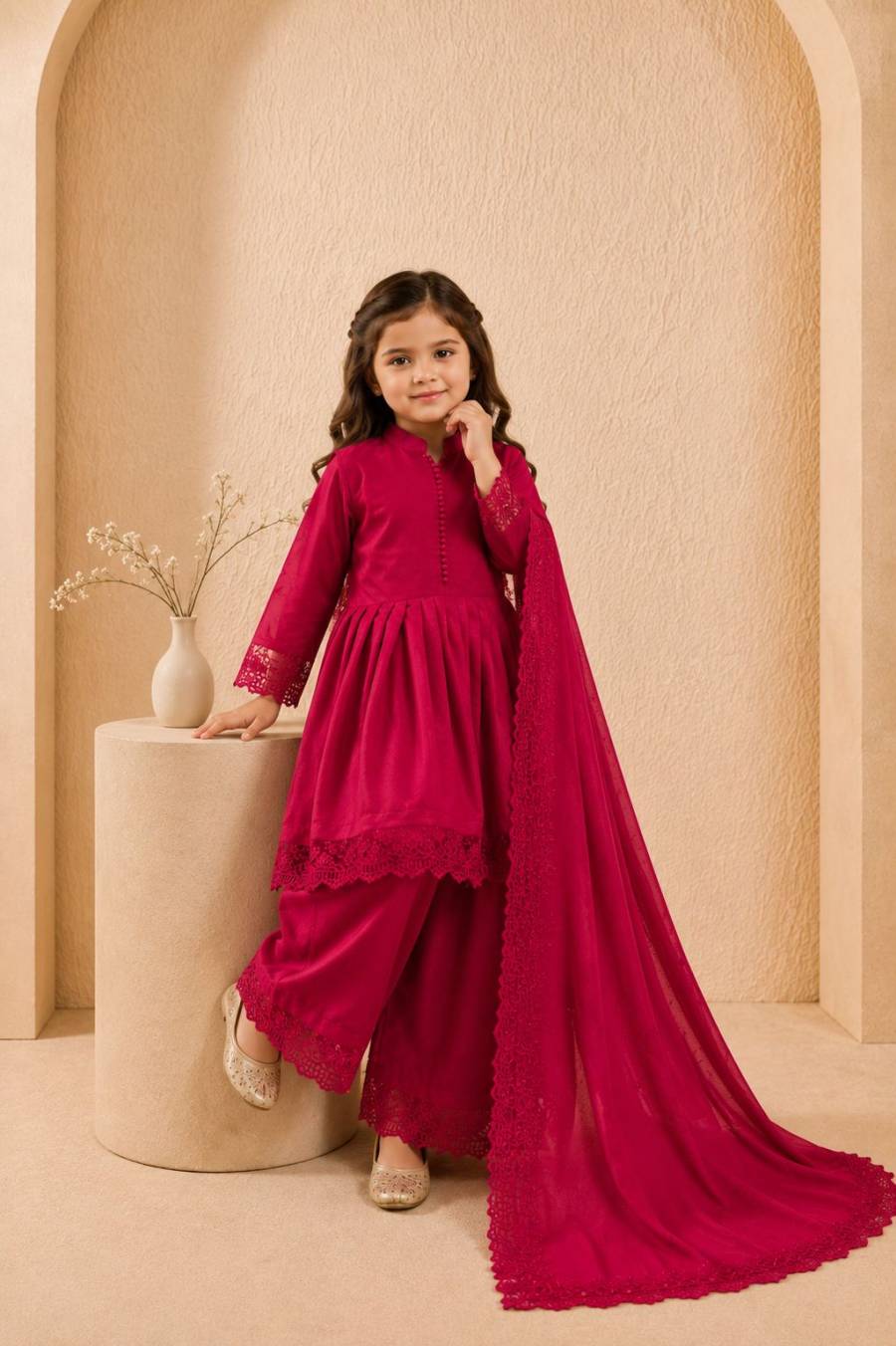 RICH LOOK ROMAN SILK EMBROIDERY WORK GOWN BOTTOM WITH DUPATTA FESTIVE WEAR WHOLESALE PRICE ETHNIC GARMENT (9)