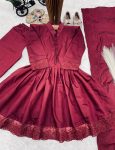 RICH LOOK ROMAN SILK EMBROIDERY WORK GOWN BOTTOM WITH DUPATTA PARTY WEAR WHOLESALE PRICE ETHNIC GARMENT (5)