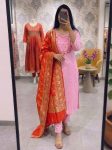 RICH LOOK ROMAN SILK HANDWORK TOP BOTTOM WITH DUPATTA FESTIVE WEAR WHOLESALE PRICE ETHNIC GARMENT (1)
