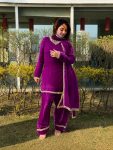 RICH LOOK SATIN SILK HAND MADE REAL MIRROR PEARL MOTI LACE WORK TOP PATIYALA WITH DUPATTA FESTIVE WEAR WHOLESALE PRICE ETHNIC GARMENT (14)
