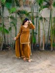 RICH LOOK SATIN SILK HAND MADE REAL MIRROR PEARL MOTI LACE WORK TOP PATIYALA WITH DUPATTA FESTIVE WEAR WHOLESALE PRICE ETHNIC GARMENT (21)