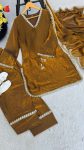 RICH LOOK SATIN SILK HAND MADE REAL MIRROR PEARL MOTI LACE WORK TOP PATIYALA WITH DUPATTA FESTIVE WEAR WHOLESALE PRICE ETHNIC GARMENT (21)