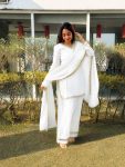RICH LOOK SATIN SILK HAND MADE REAL MIRROR PEARL MOTI LACE WORK TOP PATIYALA WITH DUPATTA FESTIVE WEAR WHOLESALE PRICE ETHNIC GARMENT (4)