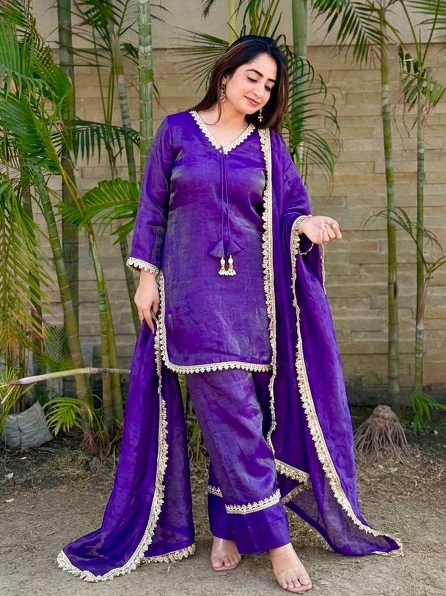 RICH LOOK SATIN SILK HAND MADE REAL MIRROR PEARL MOTI LACE WORK TOP PATIYALA WITH DUPATTA FESTIVE WEAR WHOLESALE PRICE ETHNIC GARMENT (42)