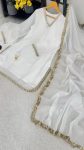 RICH LOOK SATIN SILK HAND MADE REAL MIRROR PEARL MOTI LACE WORK TOP PATIYALA WITH DUPATTA FESTIVE WEAR WHOLESALE PRICE ETHNIC GARMENT (4)