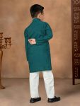 RICH LOOK SILK EMBROIDERY WORK FATHER SON ONLY KURTA SET FESTIVE WEAR WHOLESALE PRICE ETHNIC GARMENT (2)